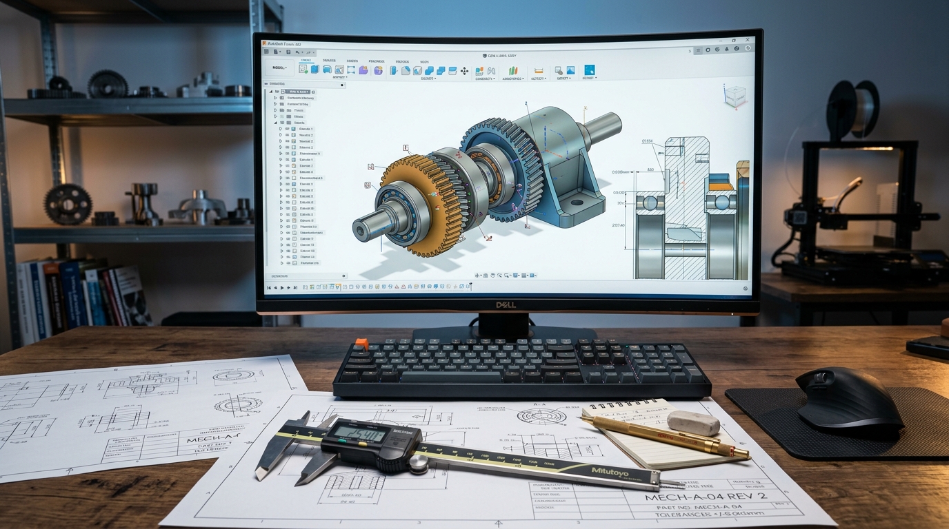 Makine Mühendisi Ercan Bölükbaşı CAD Tasarım Masası